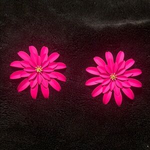 Pink Floral Earrings